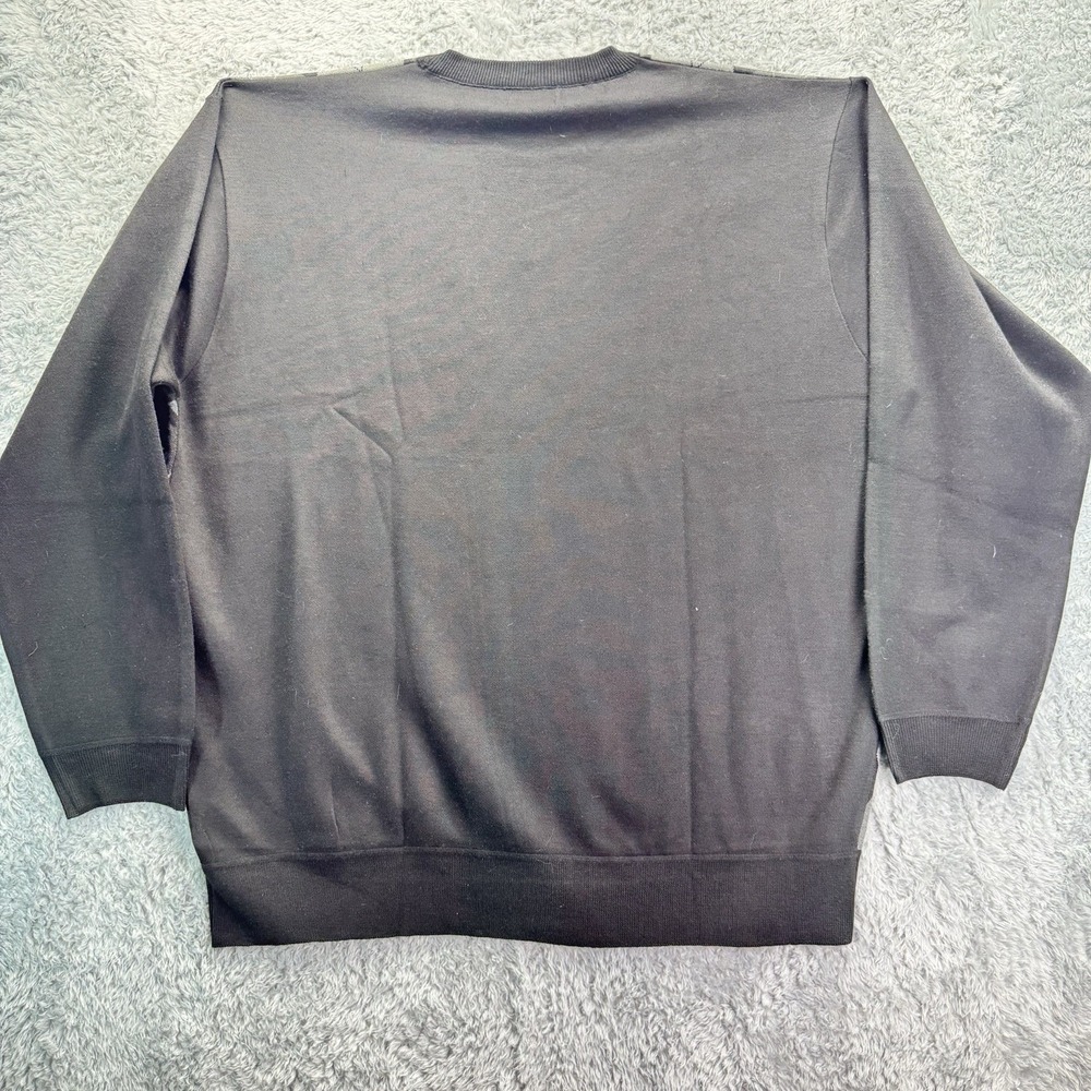NWT VTG Sahara Club Acrylic Diamond Plaid HipHop Knit Sweater Black Men 3X - Picture 12 of 16